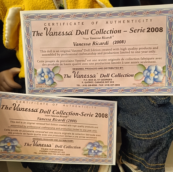 Vanessa by Vanessa Ricardi 2008 collection Dolls with Yellow Vest and Blue Jeans - Picture 7 of 9